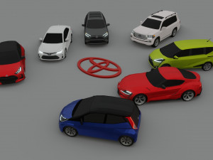 toyota cars pack low poly s 3D Модель