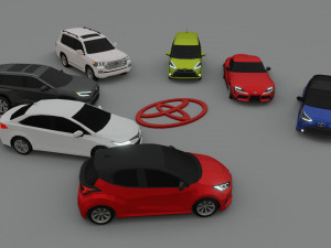 toyota cars pack low poly s 3D Model