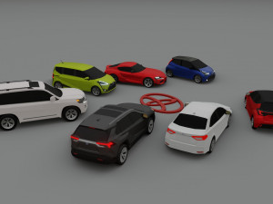 toyota cars pack low poly s 3D Model