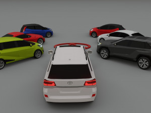 toyota cars pack low poly s 3D Model