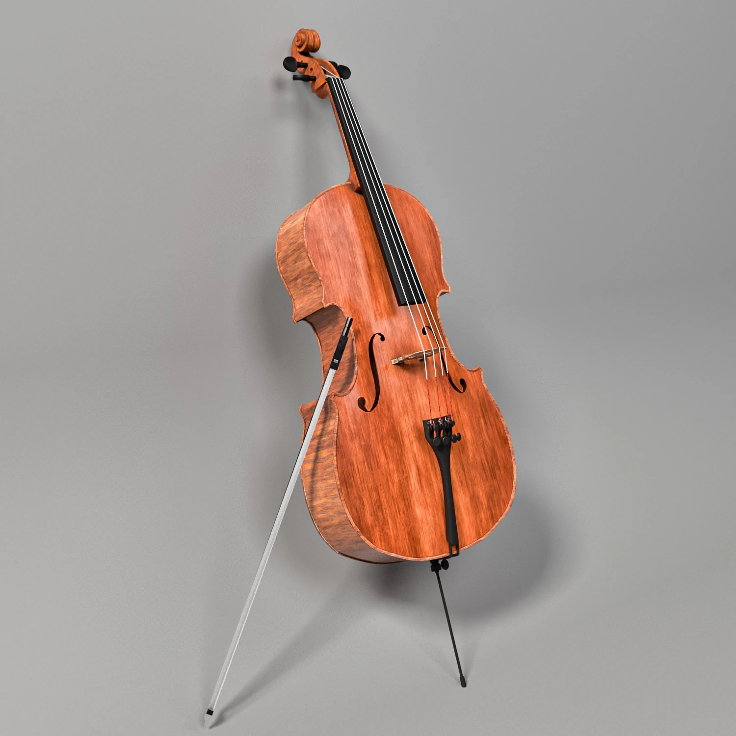 cello with the bow 3D Model .c4d .max .obj .3ds .fbx .stl .blend