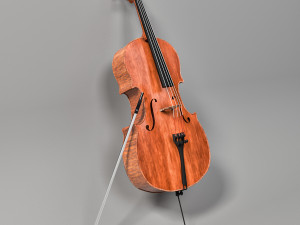 cello with the bow 3D 模型
