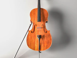 cello with the bow 3D Model