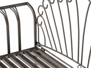 hartste 2 piece metal bench set-pbr Model 3D