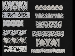 56 ornament brushes alphas mesh vol 1 3Dモデル