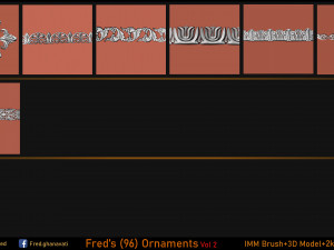 Freds 91 ORNAMENT Brush3DModelsAlpha Vol 2 3D Model