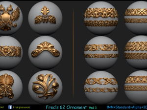 Freds 91 ORNAMENT Brush3DModelsAlpha Vol 3 3D-Modell