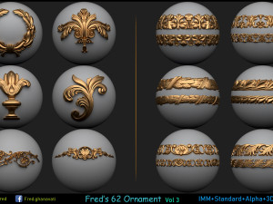 Freds 91 ORNAMENT Brush3DModelsAlpha Vol 3 3D-Modell