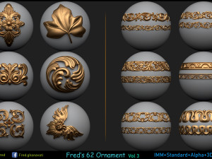 Freds 91 ORNAMENT Brush3DModelsAlpha Vol 3 3D-Modell