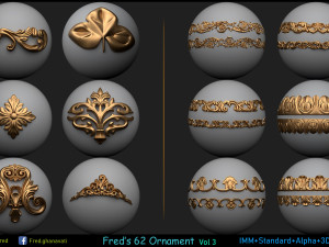 Freds 91 ORNAMENT Brush3DModelsAlpha Vol 3 3D-Modell