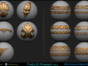 Freds 91 ORNAMENT Brush3DModelsAlpha Vol 3 3D-Modell