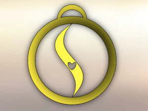 Mod&egrave;le imprim&eacute; en 3D de pendentif de forme circulaire simple Modèles 3D en vedette