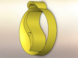 simple circular shape pendant 3d printed model 3D Print Model