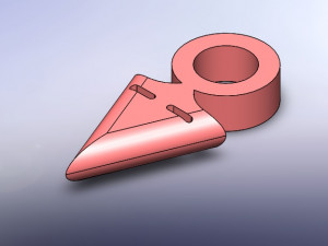 v shaped softcopy of keychain pendant necklace 3d printable model 3D Print Model