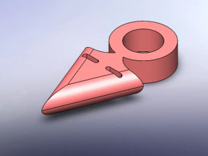 Copie &eacute;lectronique en forme de V du collier pendentif porte-cl&eacute;s mod&egrave;le imprimable en 3D Modèles 3D en vedette