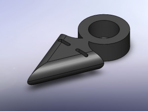 v shaped softcopy of keychain pendant necklace 3d printable model 3D Baskı Modeli