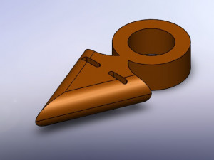 v shaped softcopy of keychain pendant necklace 3d printable model 3D Baskı Modeli