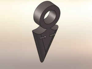 v shaped softcopy of keychain pendant necklace 3d printable model 3D Baskı Modeli