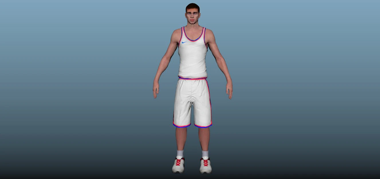 basket ball player 3D Model .c4d .max .obj .3ds .fbx .stl .blend 