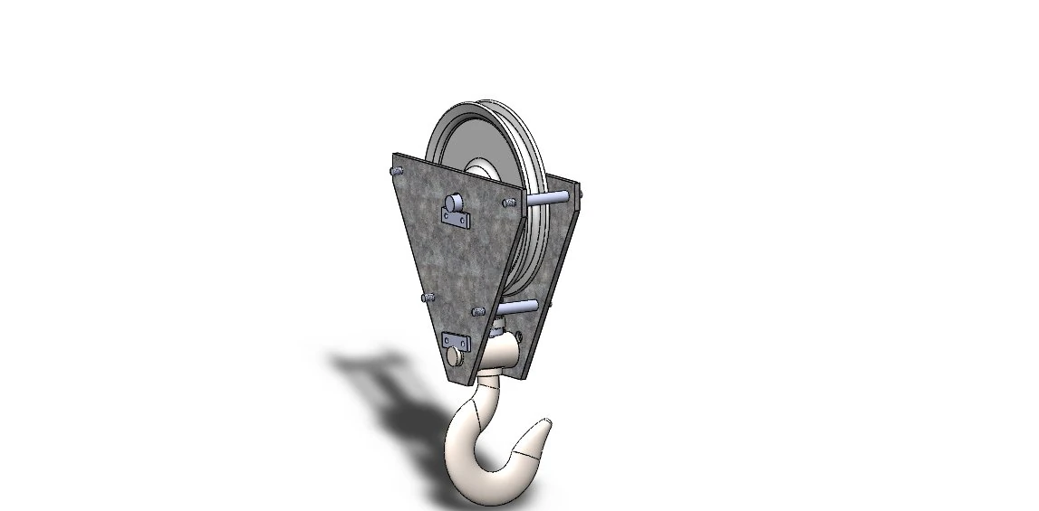 crane hook assembly with parts 3D Model .c4d .max .obj .3ds .fbx .stl .blend 