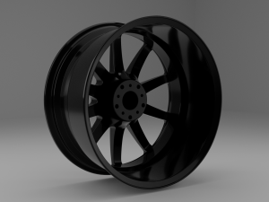 black car rim 3D Model