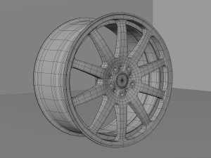 black car rim 3D Model