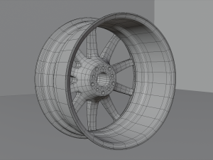 black car rim 3D Model