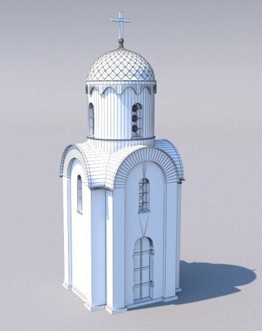 Olginskaya chapel in pskov 3D Print Model .c4d .max .obj .3ds .fbx .stl .blend 