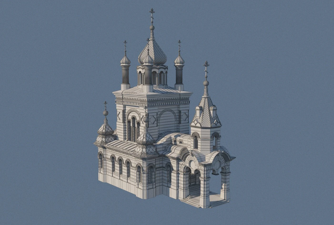 Foros church 3D Print Model .c4d .max .obj .3ds .fbx .stl .blend 