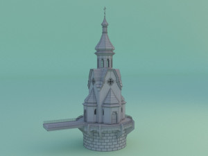 The Church of St Nicholas the Wonderworker on the waters 3D Print Model