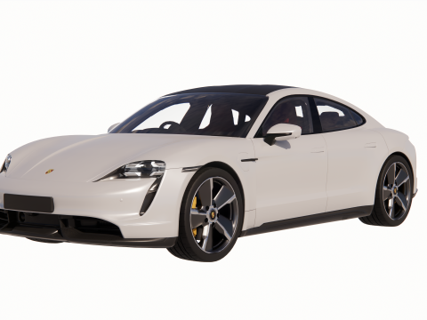 Porsche Taycan Turbo S 2023 3D Model