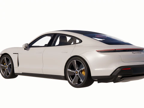 Porsche Taycan Turbo S 2023 3D Model