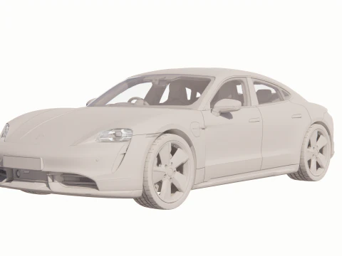 Porsche Taycan Turbo S 2023 3D Model