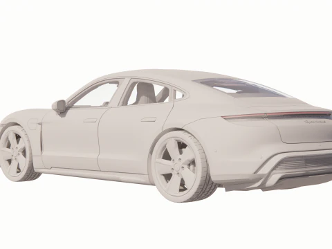 Porsche Taycan Turbo S 2023 3D Model