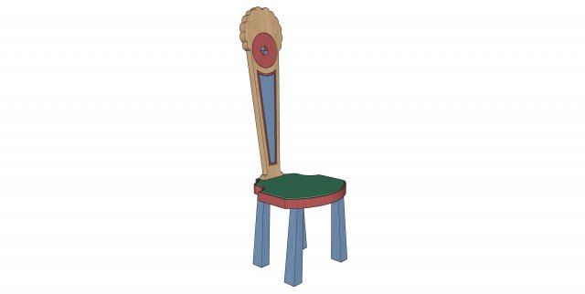decorating chair Modello 3D .c4d .max .obj .3ds .fbx .stl .blend 