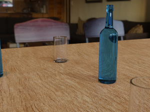 bottle and glass 3D-Modell