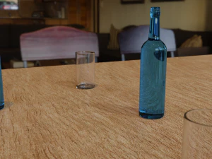 ボトルとグラス 3Dモデル