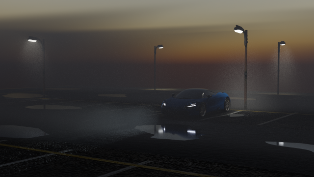 car scene 3D 模型 .c4d .max .obj .3ds .fbx .stl .blend