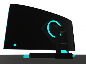 gaming lcd monitor backlight working screen 3D Model