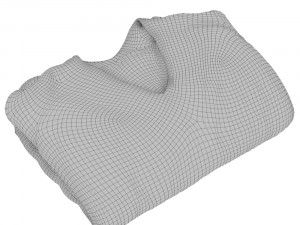 folded womens sweater 029 3D 모델
