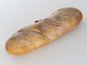 french baguette 100 3D Model