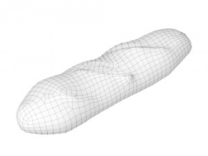 french baguette 100 3D 모델