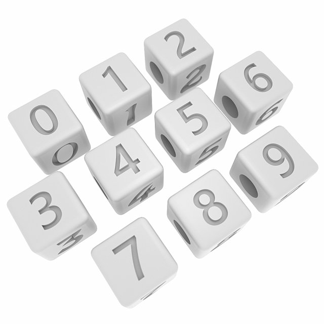 letters bracelet all numbers Modello di stampa 3D .c4d .max .obj .3ds .fbx .stl .blend 
