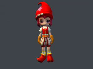 ファンタジープリンセスのキャラクター 3Dモデル