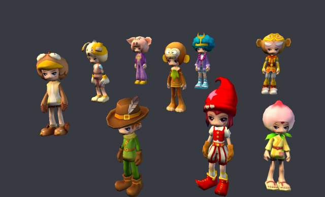 mega pack fantasy character toon 3D Model .c4d .max .obj .3ds .fbx .stl .blend 