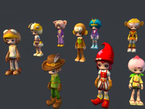 personagem de fantasia mega pack toon Modelo 3D