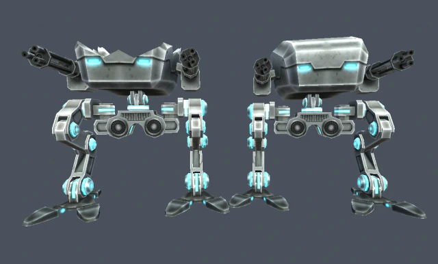 pack assault robot mech 3D Model .c4d .max .obj .3ds .fbx .stl .blend