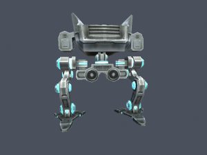 assault robot mech damaged 3D Model