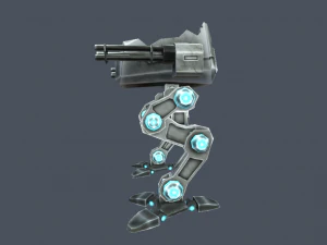 assault robot mech damaged 3D Model
