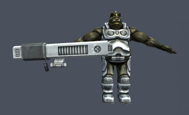 alien war fps boss character rigged 48 animations 3D Модель .c4d .max .obj .3ds .fbx .stl .blend 